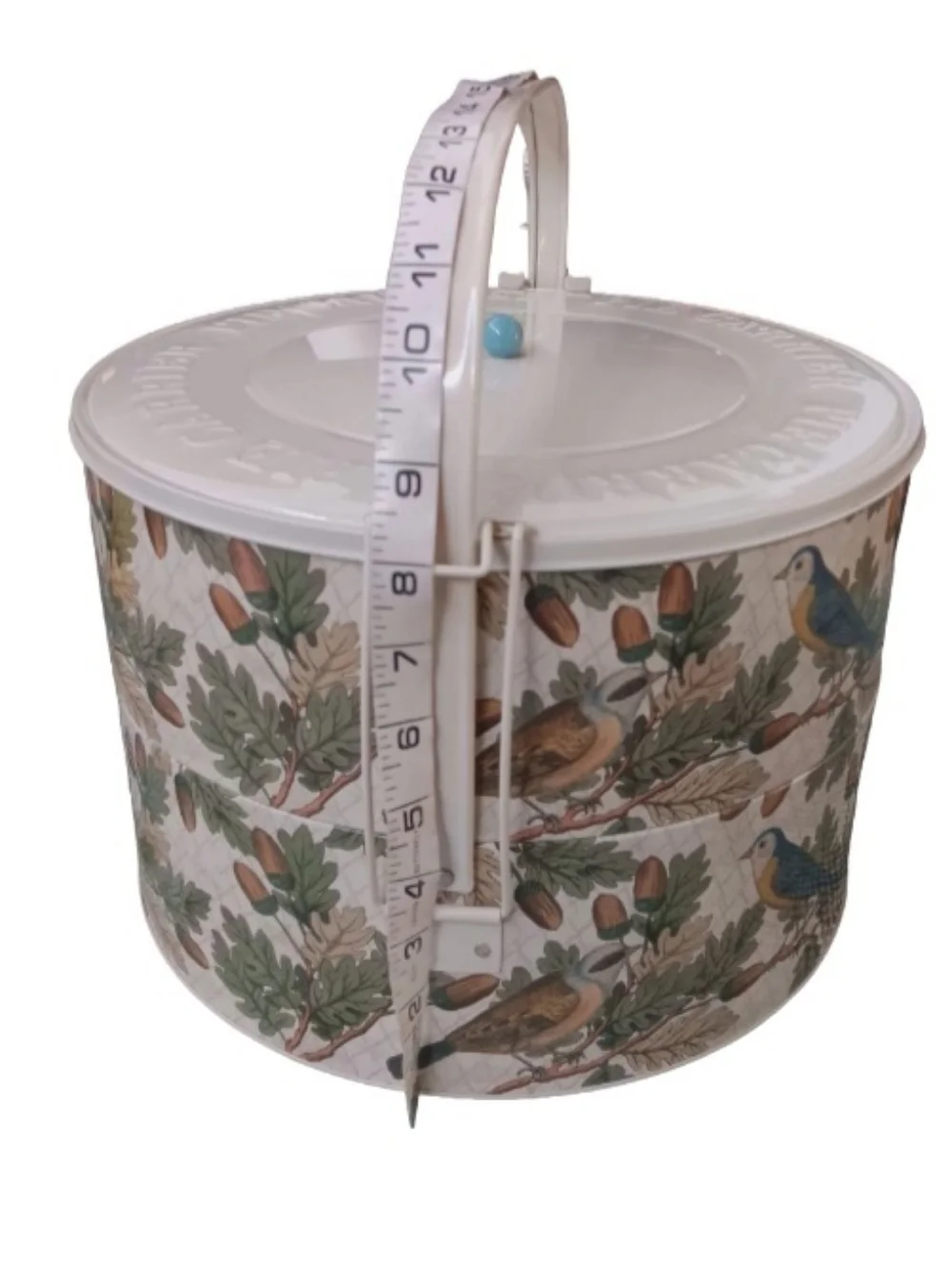 John Derian Double Pie Carrier | Stamped Metal | Bird & Leaf Design